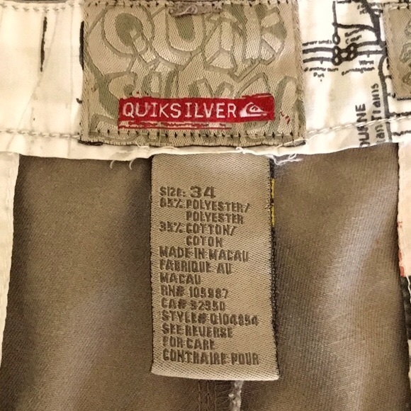 Quicksilver Men’s Khaki Shorts - Picture 7 of 12